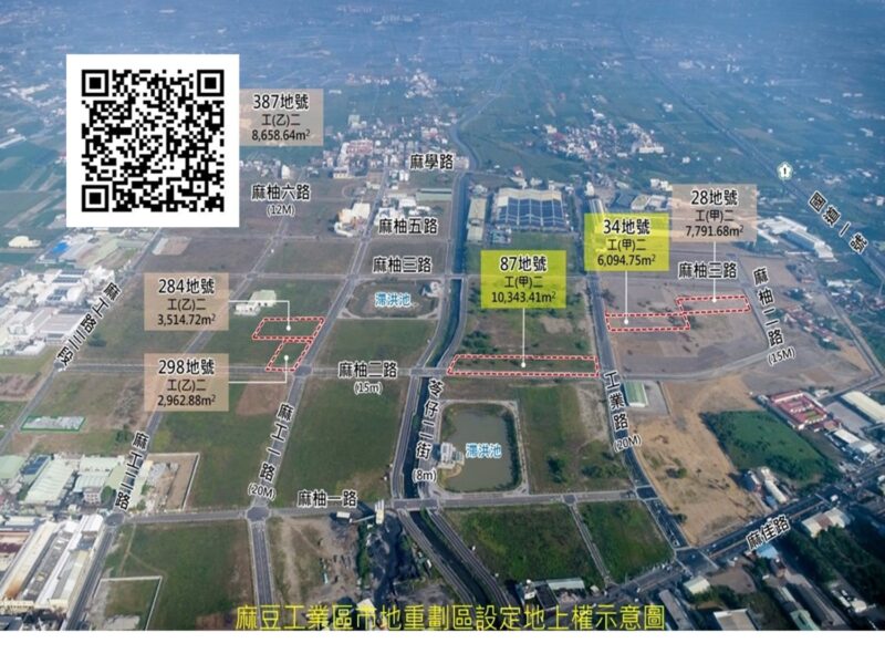 麻豆工業區市地重劃第2次設定地上權  臺南市政府積極招商邀請投標共創未來