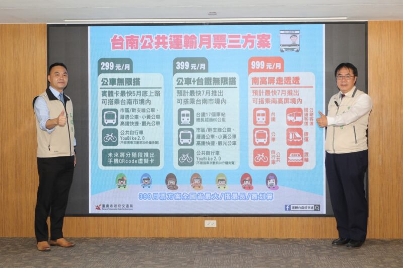 台南公共運輸 月票方案完成規劃