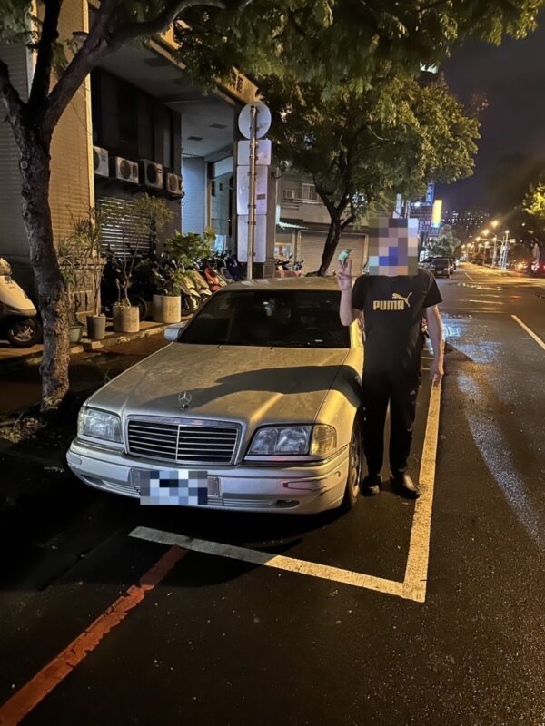 臺中賓士車主焦急尋車，熱心警員化身柯南，400公尺外找回愛車！